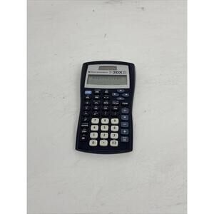 Texas Instruments Ti-30x IIS Black Calculator Tested Working No Cover